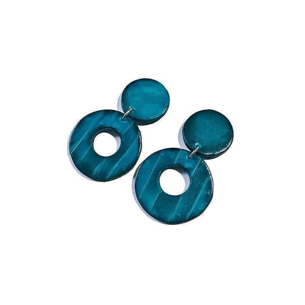 Denim Blue Earrings- "Trish" - Sassy Sacha Jewelry