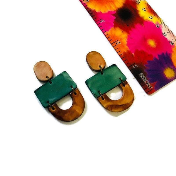 Earth Tone Statement Earrings- "Brook" - Sassy Sacha Jewelry