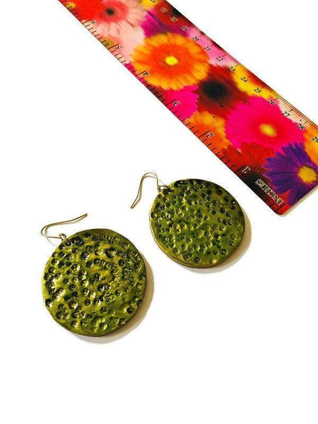 Extra Large Disc Dangle Earrings - Sassy Sacha Jewelry