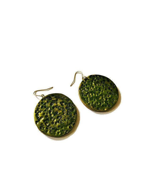 Extra Large Disc Dangle Earrings - Sassy Sacha Jewelry