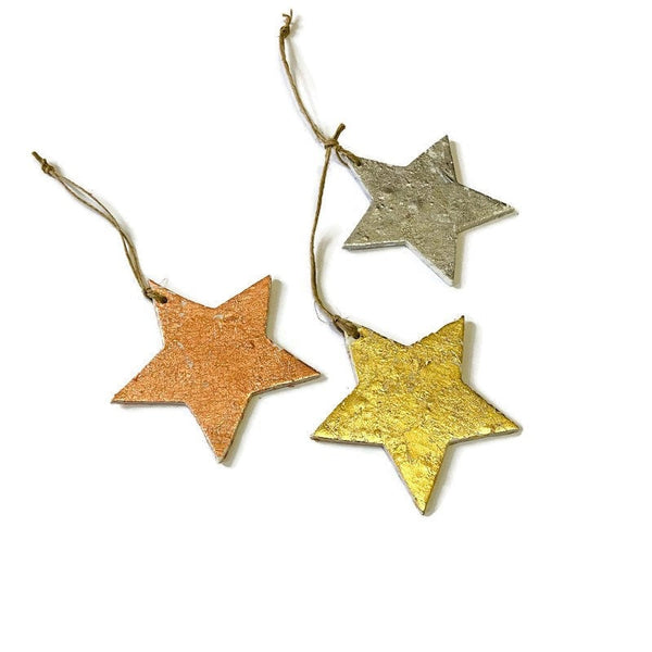 Large Copper Star Ornaments