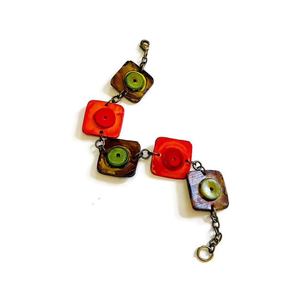 Fall Statement Jewelry Set- Matching Necklace, Earrings & Bracelet