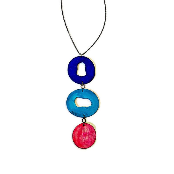 Long Colorful Statement Pendant Necklace - Sassy Sacha Jewelry