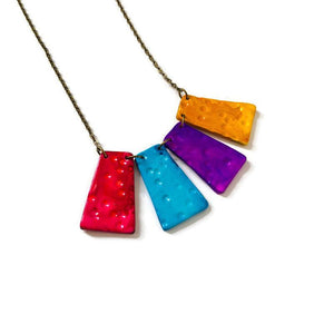 Multicolored Fringe Necklace for Summer - Sassy Sacha Jewelry