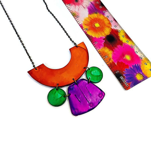 Big Bold Colorful Statement Necklace- "Roxy" - Sassy Sacha Jewelry