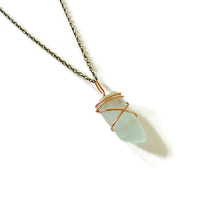 Dainty White Sea Glass Necklace