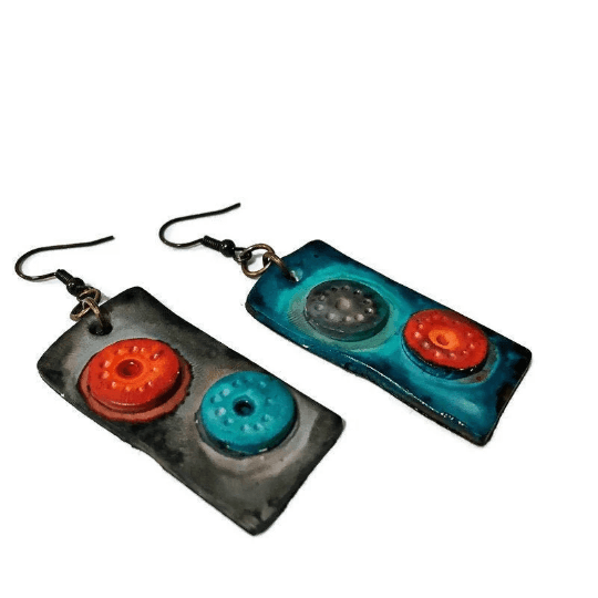 Modern Sculptural Necklace Handmade from Clay & Painted - Sassy Sacha Jewelry