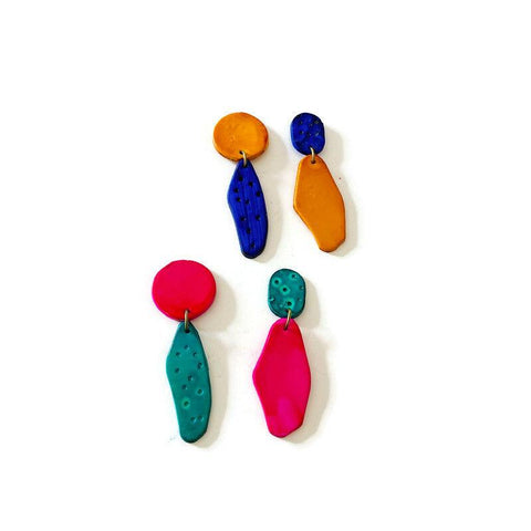 Quirky Mismatch Asymmetric Earrings - Sassy Sacha Jewelry