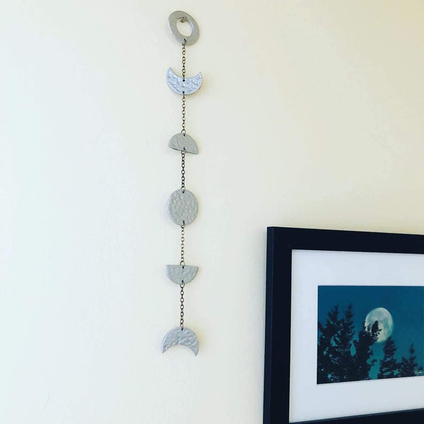 Silver Moon Phase Wall Hanging - Sassy Sacha Jewelry