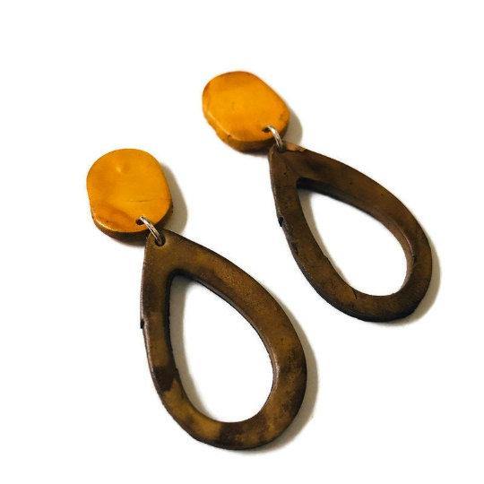 Teardrop Drop Dangle Earrings in Multiple Colors- "Sandy" - Sassy Sacha Jewelry