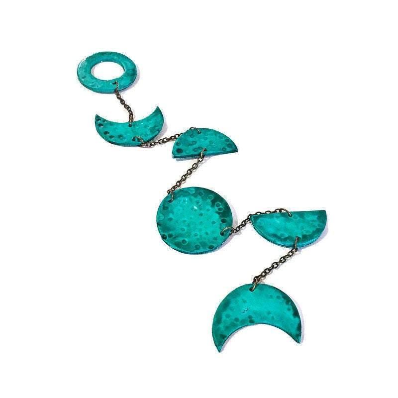 Turquoise Moon Phase Wall Hanging - Sassy Sacha Jewelry