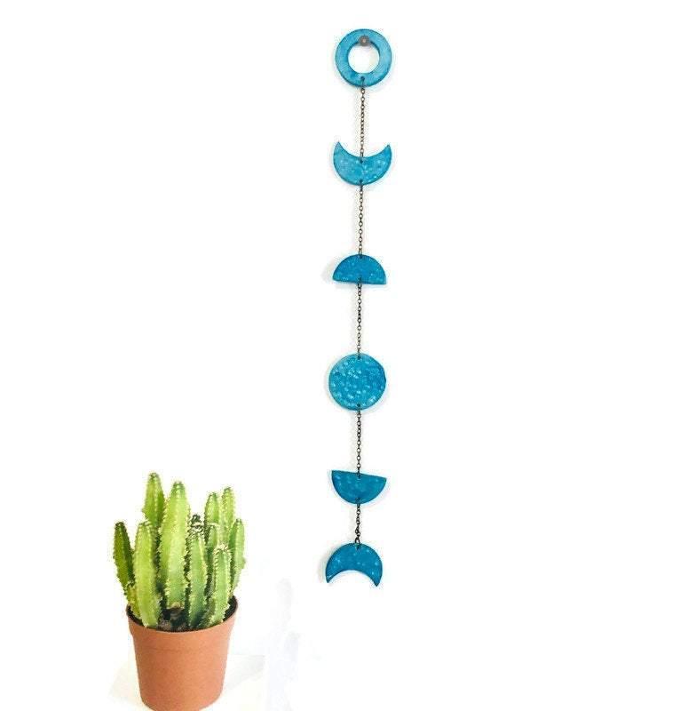 Turquoise Moon Phase Wall Hanging - Sassy Sacha Jewelry