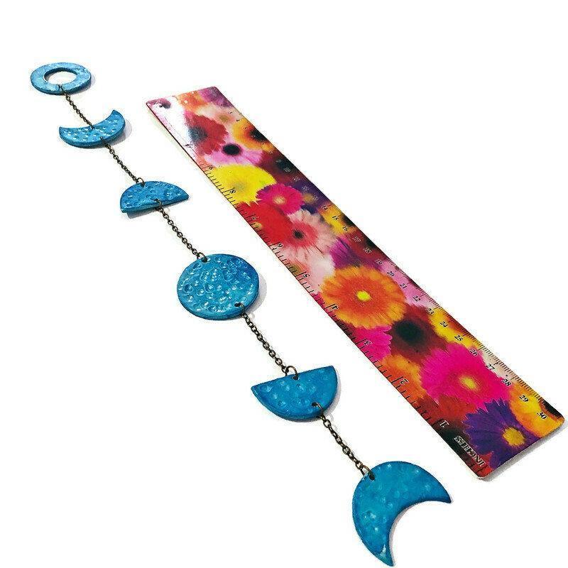 Turquoise Moon Phase Wall Hanging - Sassy Sacha Jewelry
